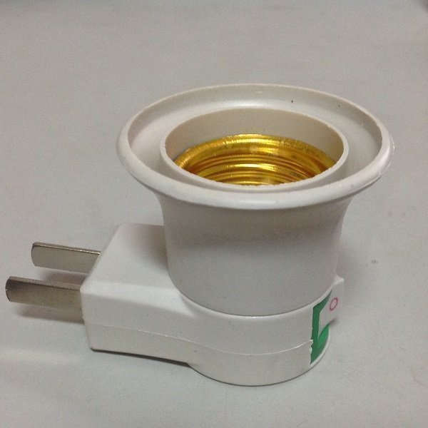 Insert wall with socket switch E27 lamp holder energy-saving lamp base screw mouth conversion plug mobile light source small tobacco fight