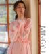 dressing gown summer bride wedding pajamas nightgown ສອງສິ້ນຊຸດແມ່ຍິງ sexy ແລະສະດວກສະບາຍ feather ບາງ nightgown wedding