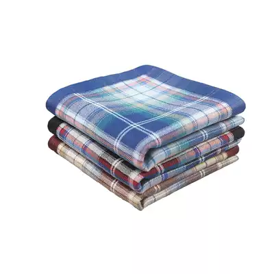 Pure cotton men's handkerchief Plaid series business style soft water absorption comfortable cost-effective environmental protection simple packaging