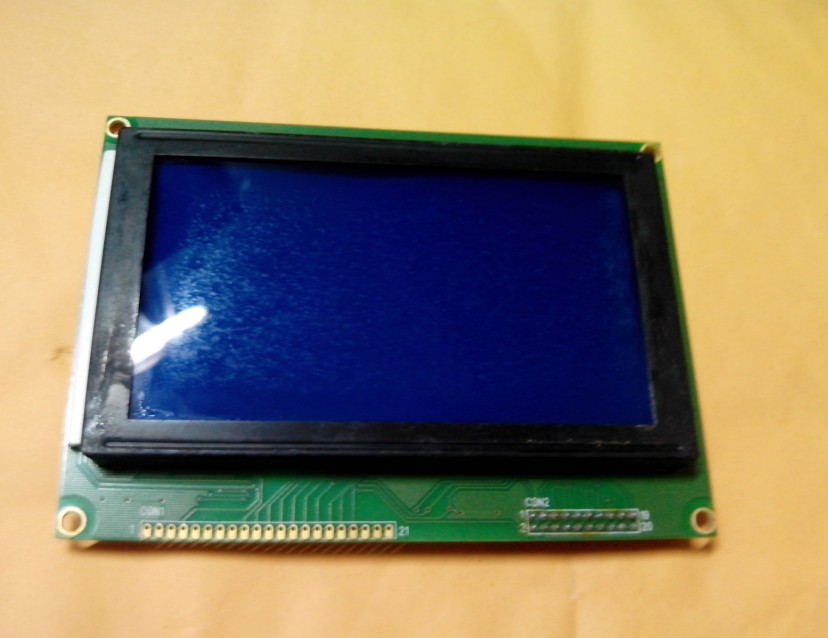 Unpacking machine package with blue screen 240128 LCD screen 240128 liquid crystal module lots of spot