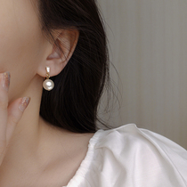 High-quality pearl ear clips without ear holes female mosquito coil earrings light luxury suitable for round face earrings niche temperament French style