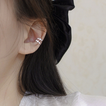 Sterling silver daily ear bone clip delicate and small tea series earrings niche high-end light luxury French ear clip women without ear holes