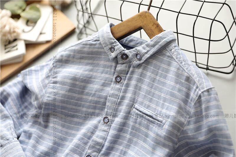 CS438 Áo sơ mi bé gái Áo sơ mi dài tay 2018 Thu bé trai Cotton Cotton Áo sơ mi Big Boy Top đồ cho bé gái