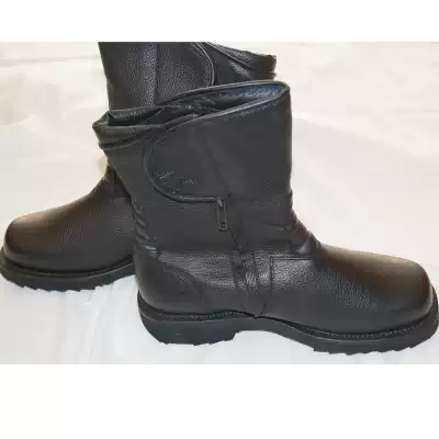 Cold-proof cow goods 02 winter flying leather boots pilot wool boots high leather cold boots