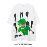 UxnStudio Original Tide Brand Summer Short Pomelo T Men and Womens Loose Harajuku Wind Street Пара Bankou Bf Bf