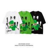 UxnStudio Original Tide Brand Summer Short Pomelo T Men and Womens Loose Harajuku Wind Street Пара Bankou Bf Bf