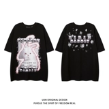 Uxnstudio Original Tide Brand Diablo Takajie Yabi Bf Cat Retro Short Pomelo T 侐 Summer Par