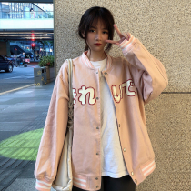 Baseball suit jacket womens 2021 new spring and autumn Korean version loose small thin casual American short