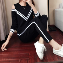 Hong Kong Chao Brand Korean Leisure Sports Suit Women's 2022 Spring and Autumn Fashion Loose Gloves Long Sleeve Temperament Two-Piece Set