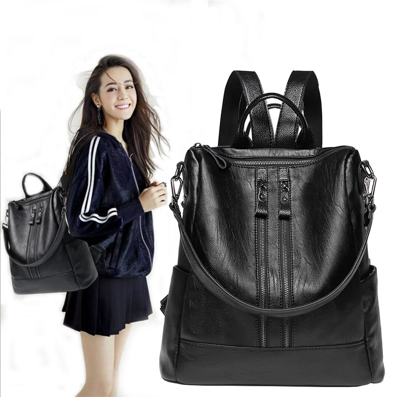 Hong Kong tide brand 2021 new Korean version all-match pet backpack female fashion leather large-capacity travel backpack female