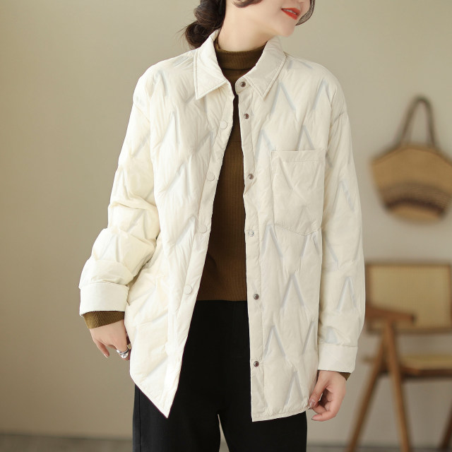 ຄົນອັບເດດ: rhombus quilted thickened ເສື້ອ jacket ສໍາລັບແມ່ຍິງໃນດູໃບໄມ້ລົ່ນແລະລະດູຫນາວ, ຂະຫນາດໃຫຍ່ໄຂມັນ mm ວ່າງແບບຍີ່ປຸ່ນ lazy ແລະ versatile ເຄື່ອງນຸ່ງຫົ່ມຝ້າຍ