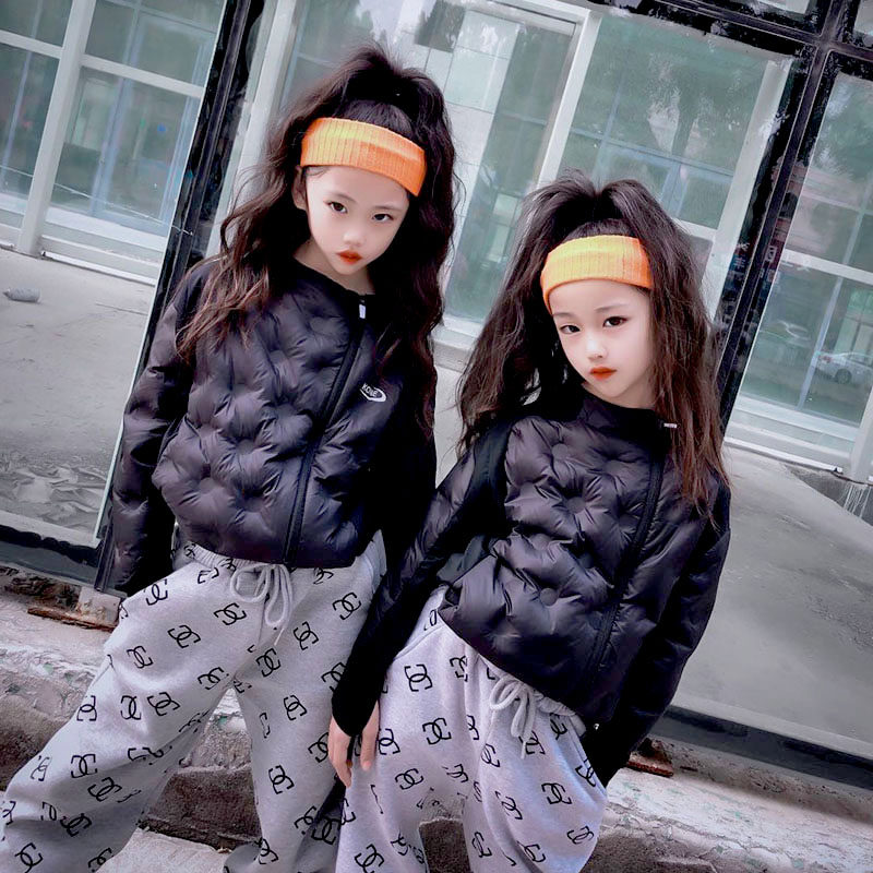 Girls' Down Costume School Uniform 2021 - Fall and Winter New Children's Casual Pie Down Inside Cover