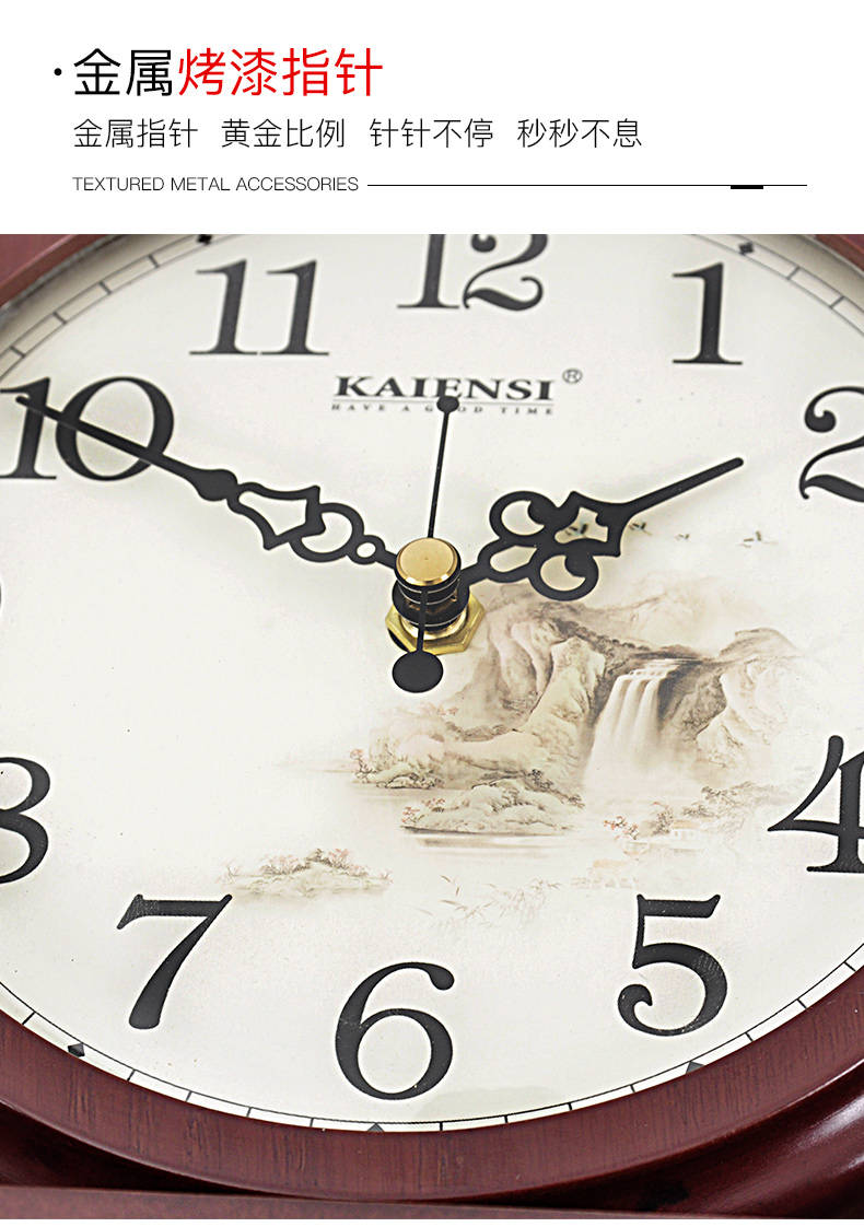 実木時計ヨーロッパ式両面置き時計台時計リビング静音レトロクリエイティブデスクトップ置物大型デスクトップ置き時計,タオバオ代行-チャイナトレーディング