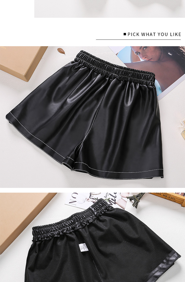Thu đông 2018 mới quần da pu nữ quần short boot nữ phiên bản Hàn Quốc rộng rãi thoải mái eo cao mặc quần ống rộng kích thước lớn mẫu áo dạ nữ đẹp 2020