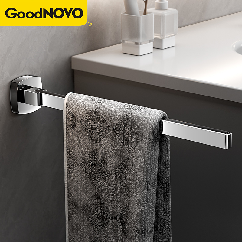 Towel Rack Stainless Steel Swivel Active Single Pole Free Punch Toilet Wash Terrace Bathroom Towel Hanging Pole All Copper Bottom-Taobao