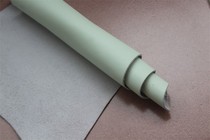 French H home original stock calf leather swift bubble green flat shoulder neck head layer genuine leather handmade DIY leather