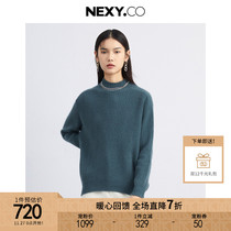 Nexy CO turtleneck sweater women's loose outer wear lazy style winter new solid color knit bottoming shirt women