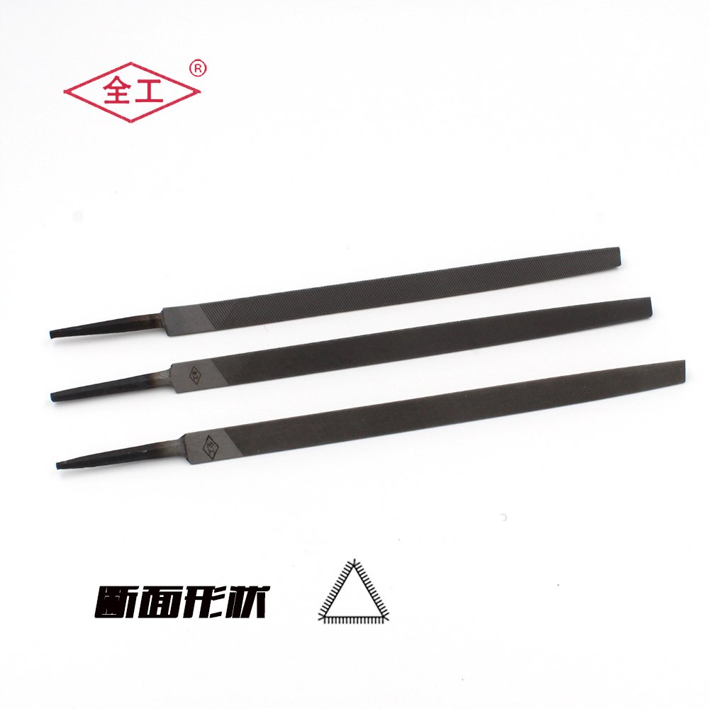 Hebei Quangong triangle file Fitter triangle steel file GB double grain file Coarse tooth medium tooth fine tooth saw file