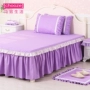 Qiao chúa cuộc sống phong cách một mảnh giường váy cotton doanh nghiệp giường flounced bông bảo vệ nắp trượt bedspread 1.8m - Váy Petti giường váy