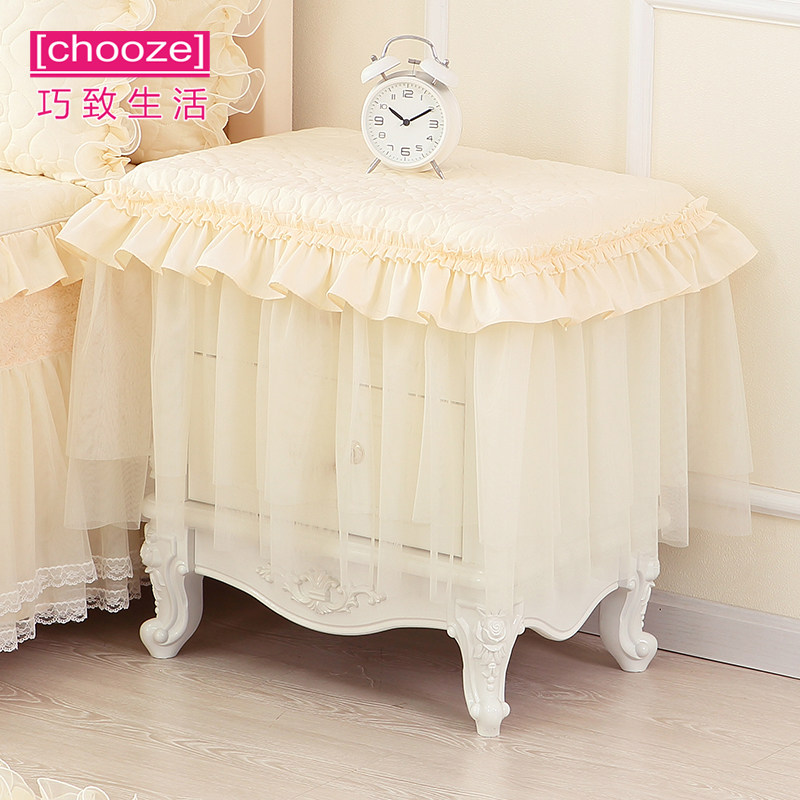 Qiaozhi European Princess wind bed cabinet cover cloth Bedroom simple high-grade bed cabinet cover dust cloth customization