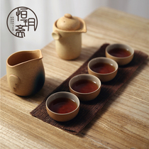 Penguin portable kung fu tea set home Japanese simple one pot four Cup travel tea set bag small set