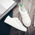 Giày trắng nữ toàn cầu Velcro 2018 xuân mới phiên bản Hàn Quốc của giày đế xuồng đế dày hoang dã dành cho nữ giày alphabounce nữ Plimsolls