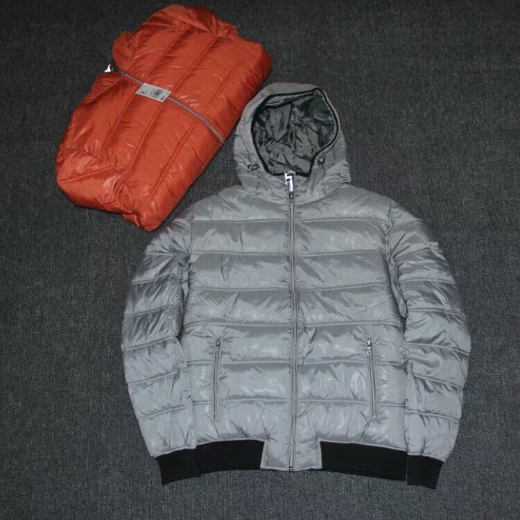 Male And Female Couples Foreign Trade Blasting Single Waterproof Warm Winter Thick Cotton Padded Jacket Silver Grey T Price Pull Chain Tandem Hat Bunk Cotton Jacket