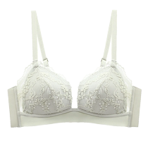 Catman underwear for women with small breasts push-up anti-sagging lace breathable thin summer hole cup bra