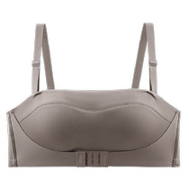 Cat-man front button underwear woman gathered small chest and shoulder strap anti-slip breast against drop-off breast anti-disconnected bra