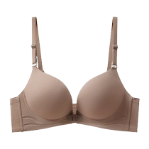 Catman front button bra for women with small breasts summer thin wire-free bra breast-retracting anti-sagging seamless bra