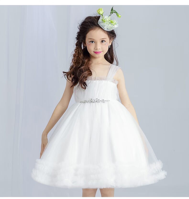 Hoa cô gái váy công chúa váy fluffy cô bé nước ngoài khí váy cưới trẻ em chủ nhà catwalk trang phục piano - Váy trẻ em set đồ vest bé trai