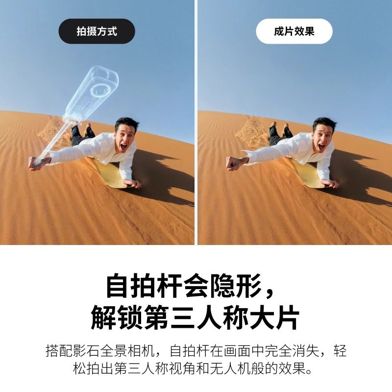 Shadowstone Insta360 Pocket Folding Tripod Selfie Stick Compatible with X5/X4Air/X3/