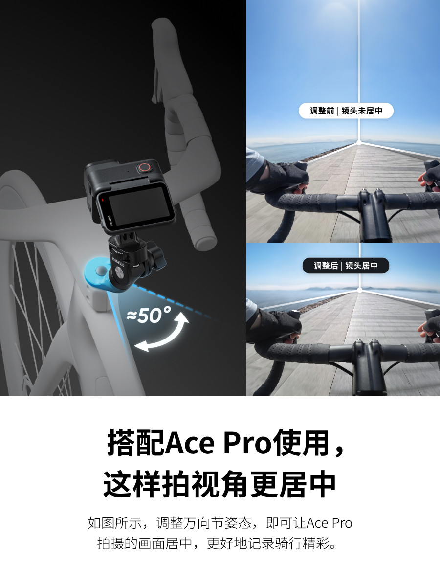 Shadowstone Insta360 Bicycle Riding Bracket Bowl Set Cover Bracket X5/X4/X3/Ace Pro/Go3S