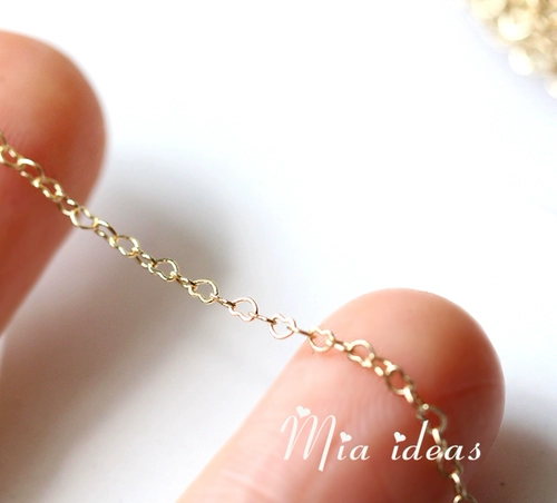 Специальное предложение 14 тыс. Золотая 1,5-мм ювелирные украшения для сердечной цепи DIY Аксессуары для разбитых рук