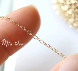 Специальное предложение 14 тыс. Золотая 1,5-мм ювелирные украшения для сердечной цепи DIY Аксессуары для разбитых рук