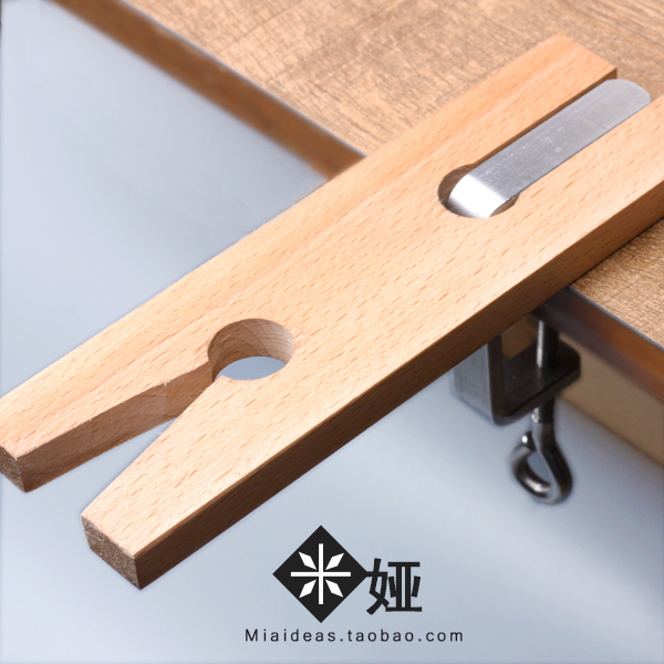 Mia High quality removable wooden table Kung Fu table stopper with table side fixing clip Bench Pin