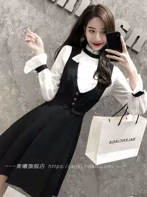 Work suit suit spring 2020 female popular skirt a-line stewardess two fashion fairy professional dress