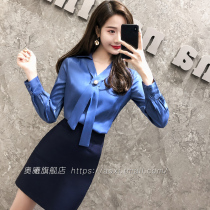 Flight attendant uniform blouse female design sense minority high-end professional suit 2020 Autumn New socialite overalls