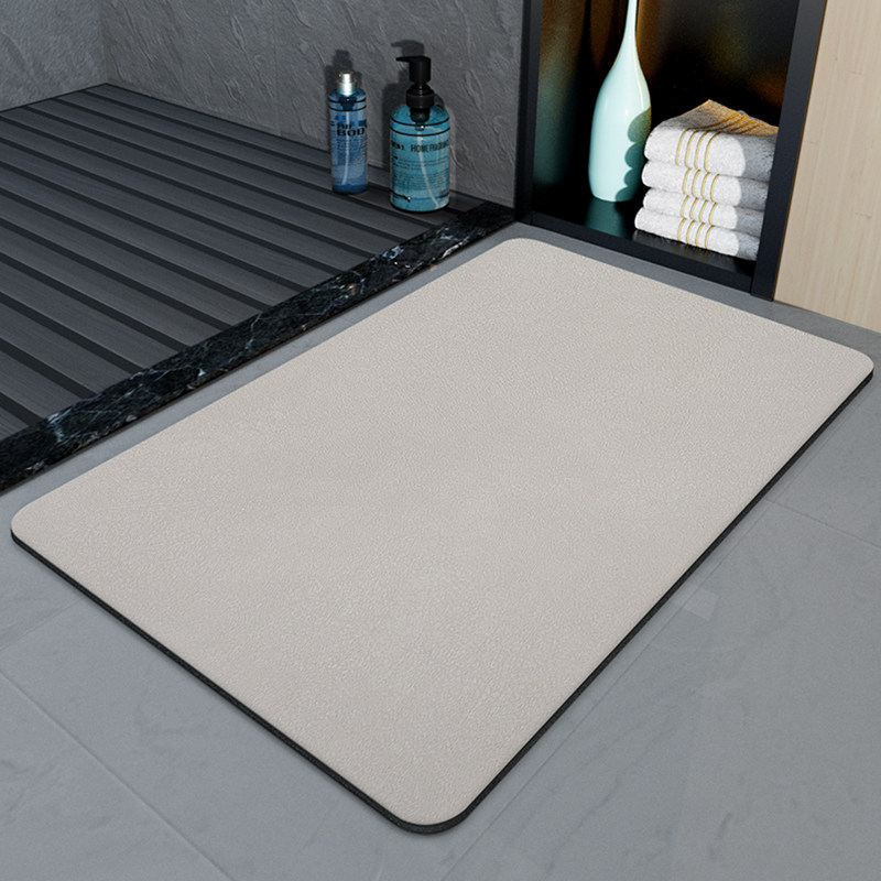 Bathroom Ground Mat Water Absorbent Non-slip Rug Toilet Makeup Room Mat Bathroom Doorway Quick Dry Home Pure Color Foot Mat