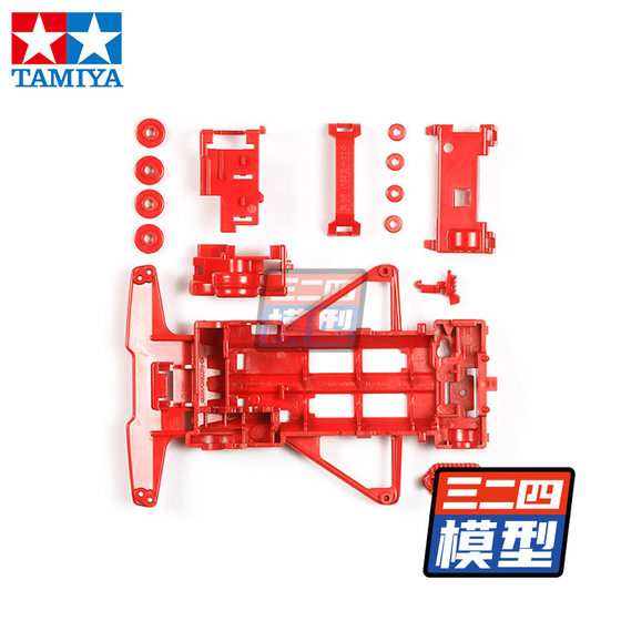 타미야 TAMIYA 4륜 구동 수정 액세서리 한정판 레드 FM 경량 강화 섀시 9484095243