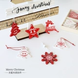 Рождественский деревянный декор, подвеска, креативный колокольчик, со снежинками