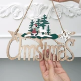 Северная рождественская декоративная рождественская елка маленькая висящая дверь висят творческие деревянные буквы подвеска рождественская аранжировка