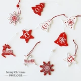 Рождественский деревянный декор, подвеска, креативный колокольчик, со снежинками