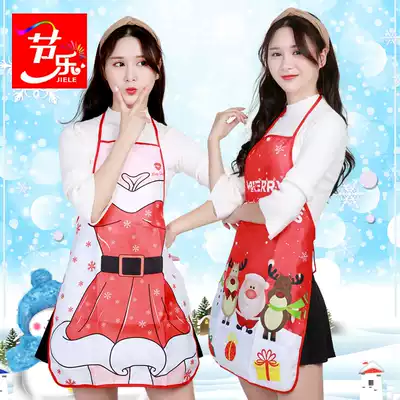 Christmas apron adult apron Christmas bar dining room waiter apron clothing creative scene dress up supplies