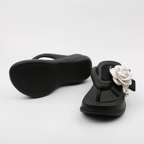 SUNNY COLOR Модные слайдеры на платформе, тапочки, сланцы, высокая пляжная обувь, в стиле Шанель, в цветочек