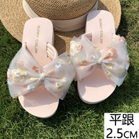 С бантиком, с вышивкой, в цветочек, 2.5см