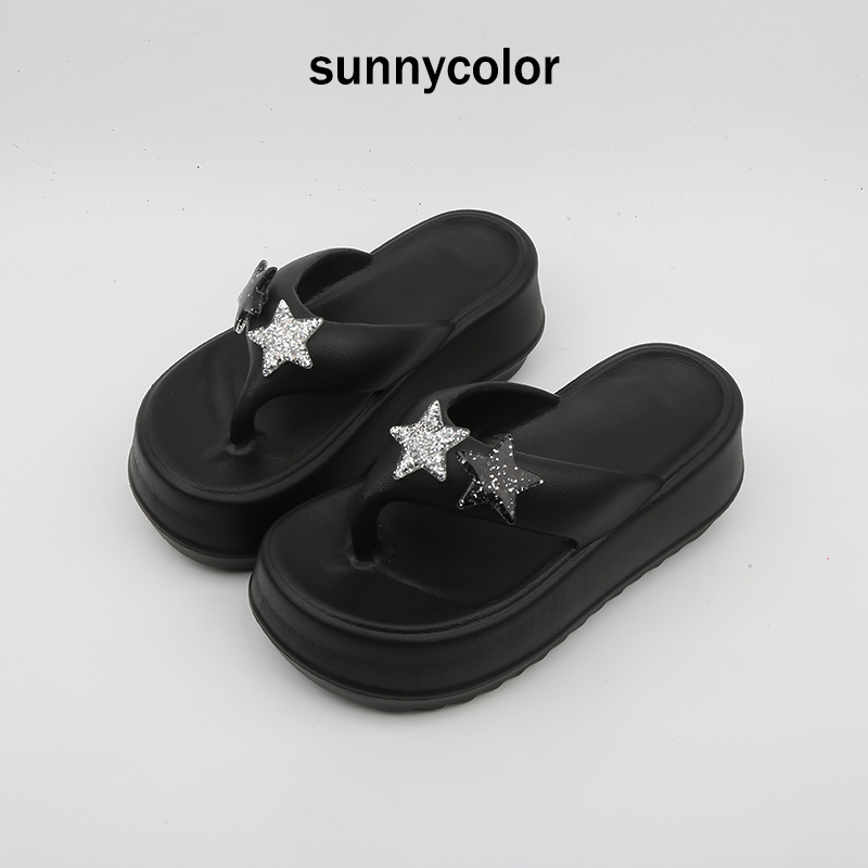 Sunnycolor2024 New Five-Pointed Star Flip-Flops for Women, Summer Platform Thick-Soled Outdoor Fashion Beach Sandals Sunnycolor2024 New Five-Pointed Star Flip-Flops for Women, Summer Platform Thick-Soled Outdoor Fashion Beach Sandals