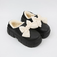 0138-29 Чернонопотедовый белый лук Puff из бедной бедной обуви