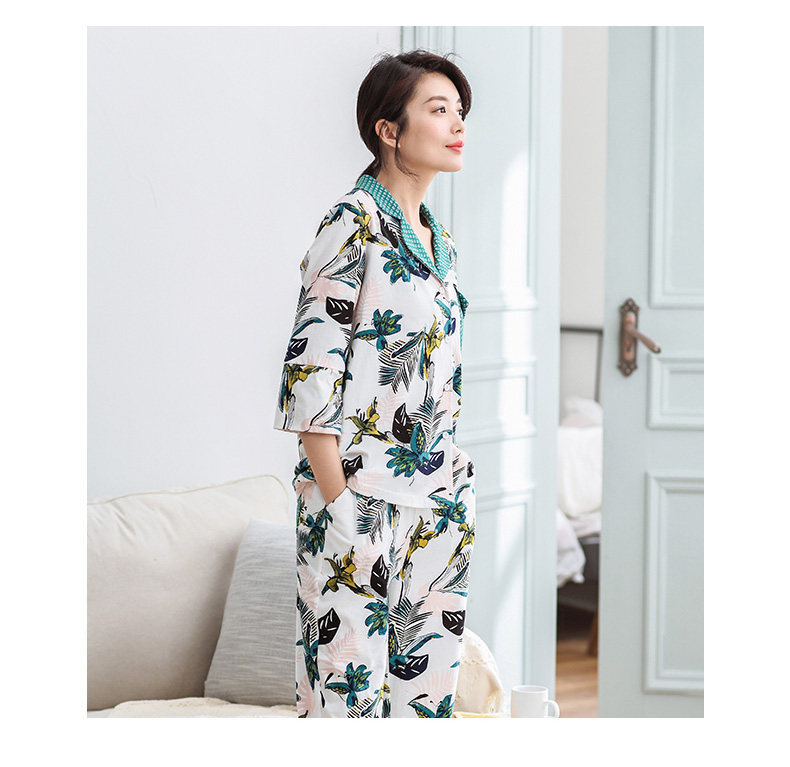 Pyjama pour femme en Coton à manches - Ref 2995310 Image 22