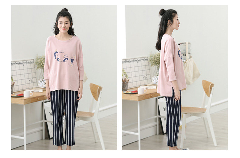 Pyjama pour femme en Coton à manches - Ref 2994606 Image 15